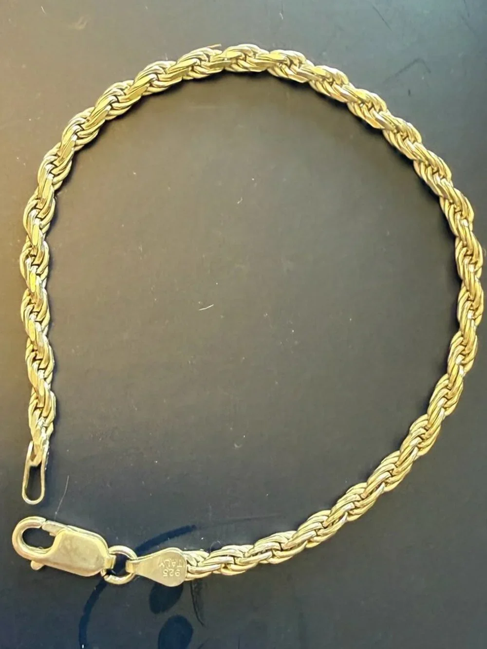 925 Sterling silver rope bracelet 8
